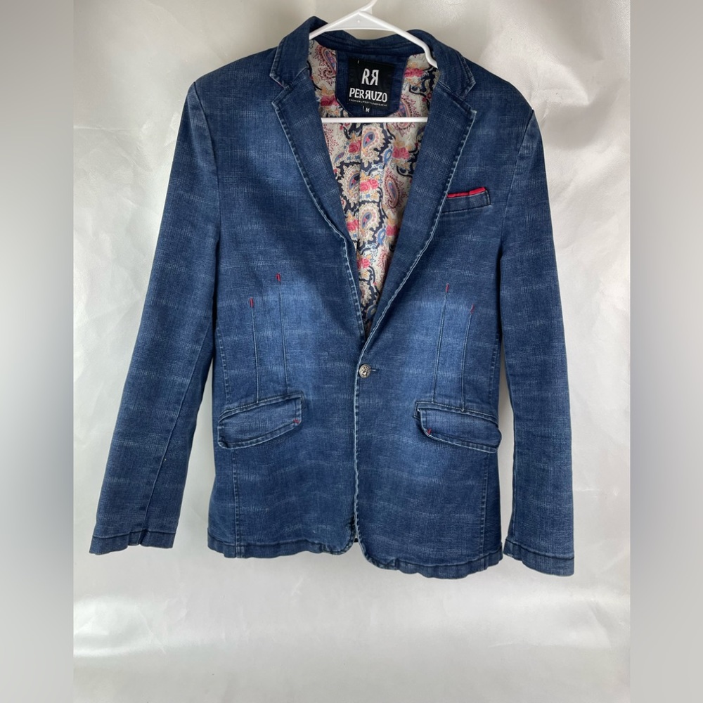 PERRUSO cool denim Jacket Sz M